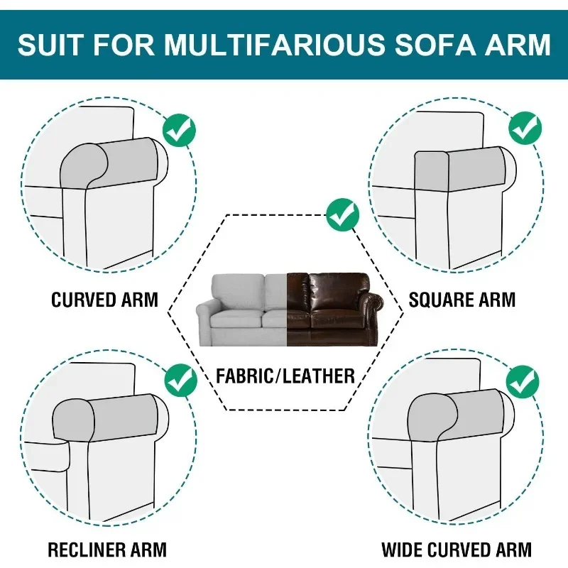 Armchair Armrest Protector Chair Arm Protectors Universal Elastic Sofa Stretch Armrest Cover Sofa Side Cloth for Home Arm Covers