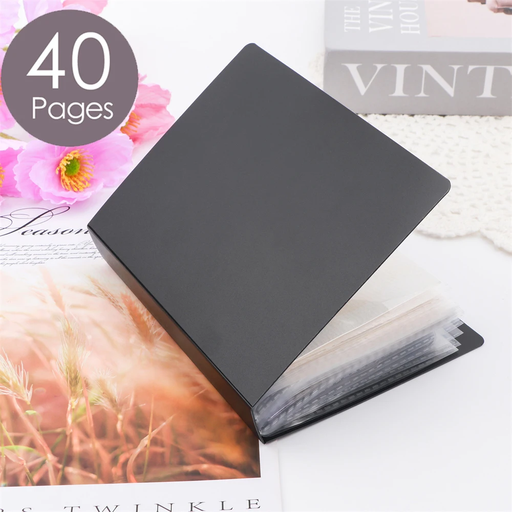 A6 40-страничная прозрачная сумка для хранения штампов и штампов, прозрачная наклейка, альбом для хранения фотографий, папка-органайзер для хранения штампов