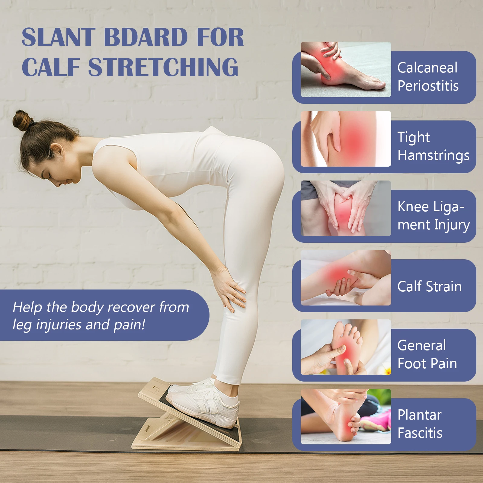 Wooden Stretching Board Portab - Seated Calf Raise recension och pris