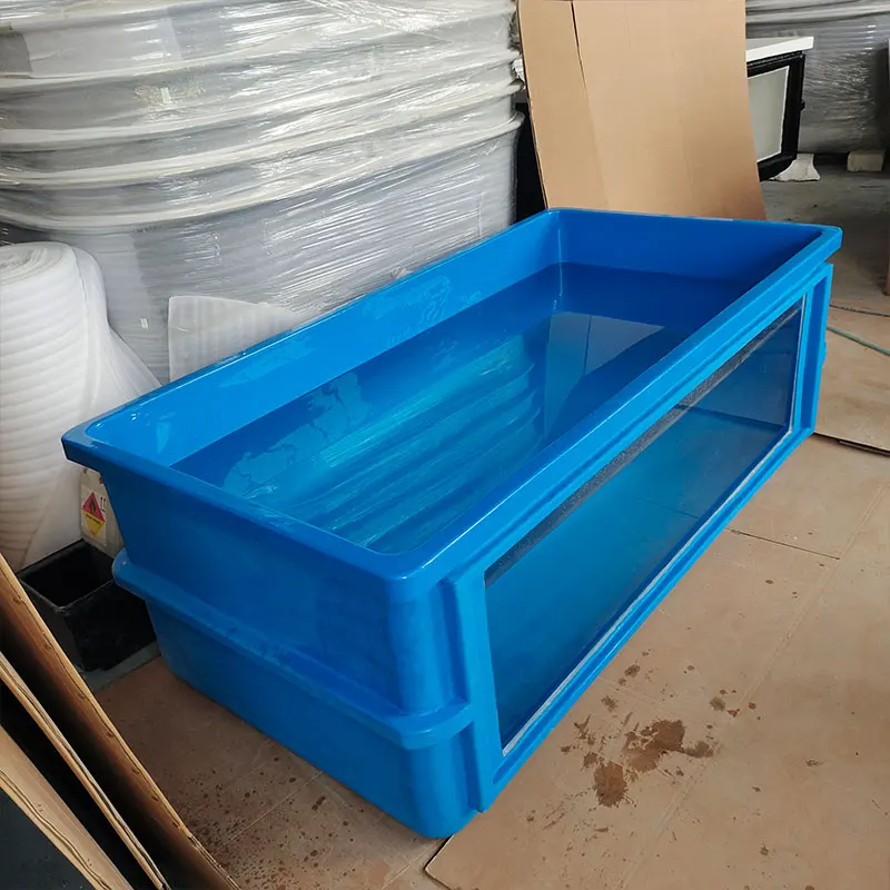 Blue Aquaculture Fiberglass Fiberglass Cold Aquarium Fish Tank Pond Commercial Restaurant Large Fish Tank