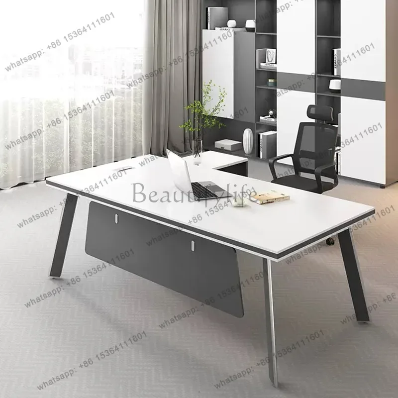 PG Modern Minimalist Office Desk Wooden Executive Computer Decoration Display Office Desk Design Storage Ufficio Home Furniture
