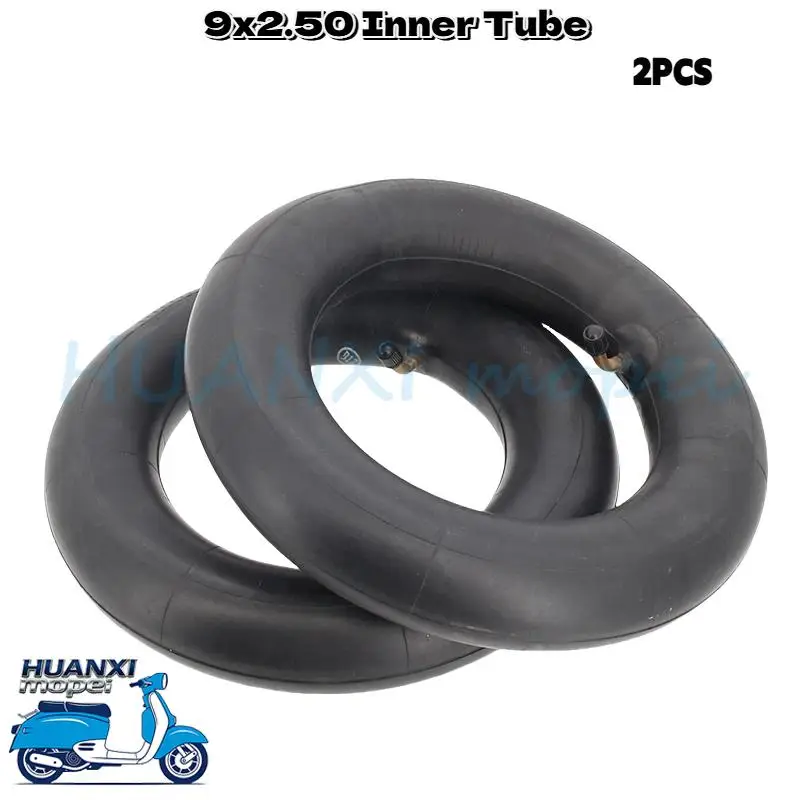 2pcs  9x2.50 Inner Tube 45 Degree, Compatible With For KUGOO G-Booster Scooter Off-Road Tire