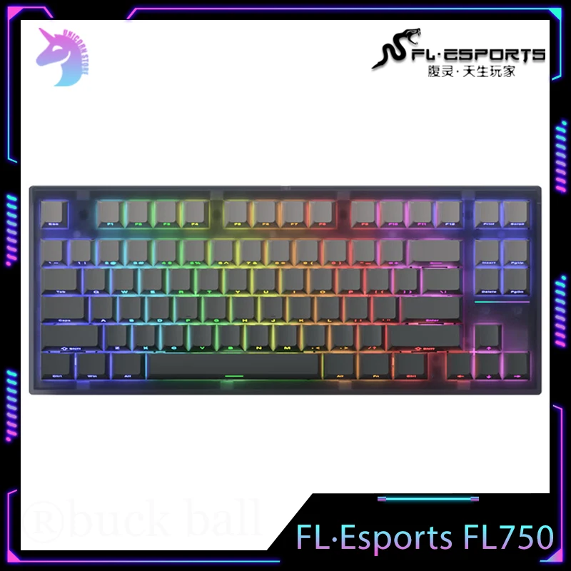 

FL·Esports FL750 Mechanical Keyboard Bluetooth Wireless Keyboard Three mode Hot-Swap Rgb Custom Gasket Esports Gaming Keyboards