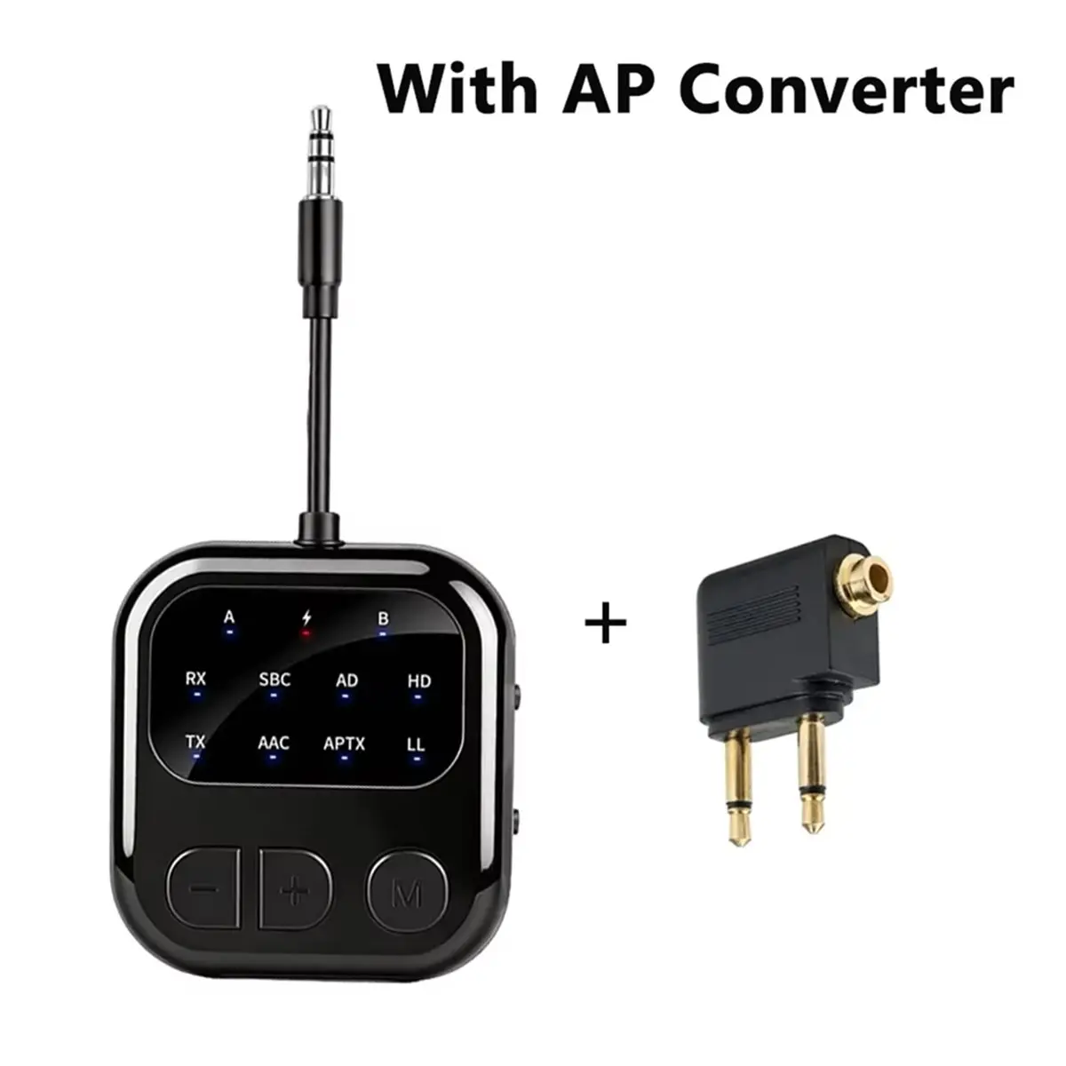 Bluetooth 6.0 Receiver Transmitter for -Adaptive Audio Adpater Dual Stream Music Wireless Adapters for Car Airplane
