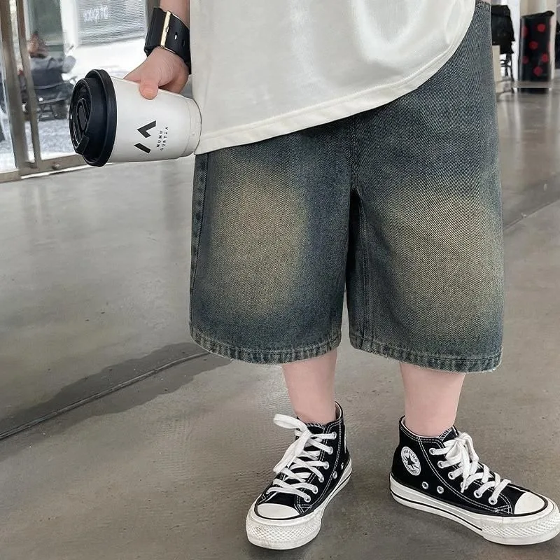 1-10 Jahre Jungen-Jeansshorts RAISE, lockere Sommer-Kindershorts mit elastischem Bund, lässige Shorts für Kleinkinder und Babys, Jungen-Jeansshorts – Detail 7