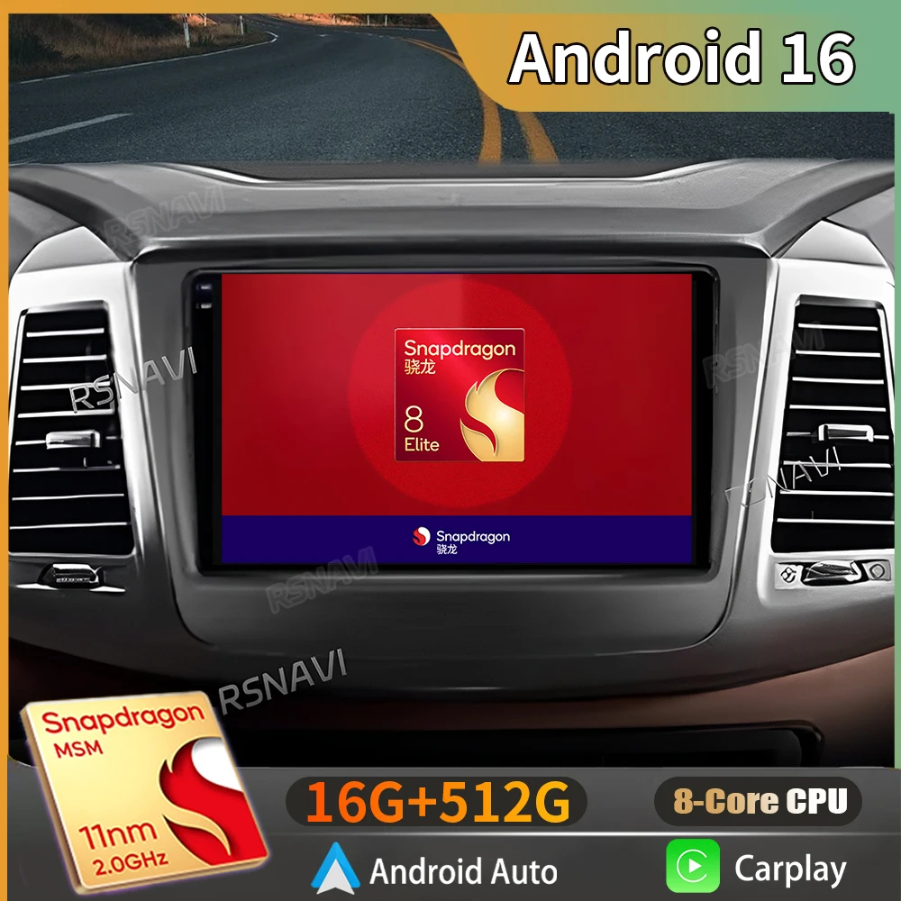 Android 16 For SsangYong Rexton 2017+ Musso 2018+ 2K QLED Android Car Radio Multimedia Video Player GPS 4G CarPlay Stereo