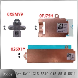 PXNWV-Dissipateur thermique X8MY9 FJ75H 26X1Y pour ordinateur portable de jeu Dell G15 5510 G15 5515 5511, M.2 NVcloser 2230 2280 SSD