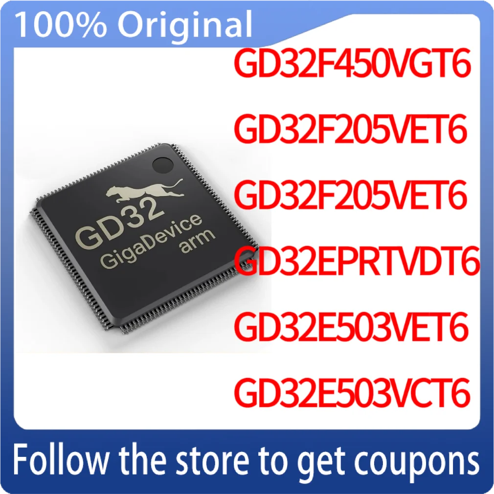 1PCS 100% New GD32F305VCT6 GD32F105VGT6 GD32F307VET6 GD32F470VET6 GD32F303VCT6A GD32F405VGT6 LQFP100 Original Chips Ic