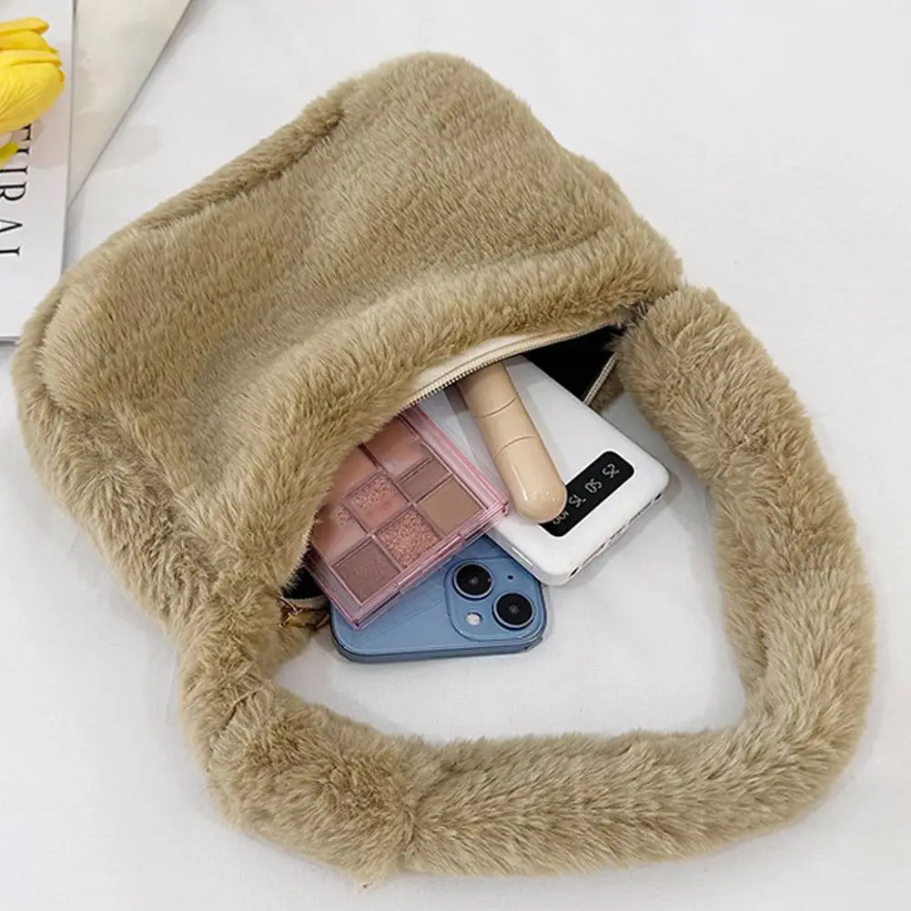 Borsa a tracolla casual da donna Borsa a tracolla da donna in peluche Borsa a tracolla da donna