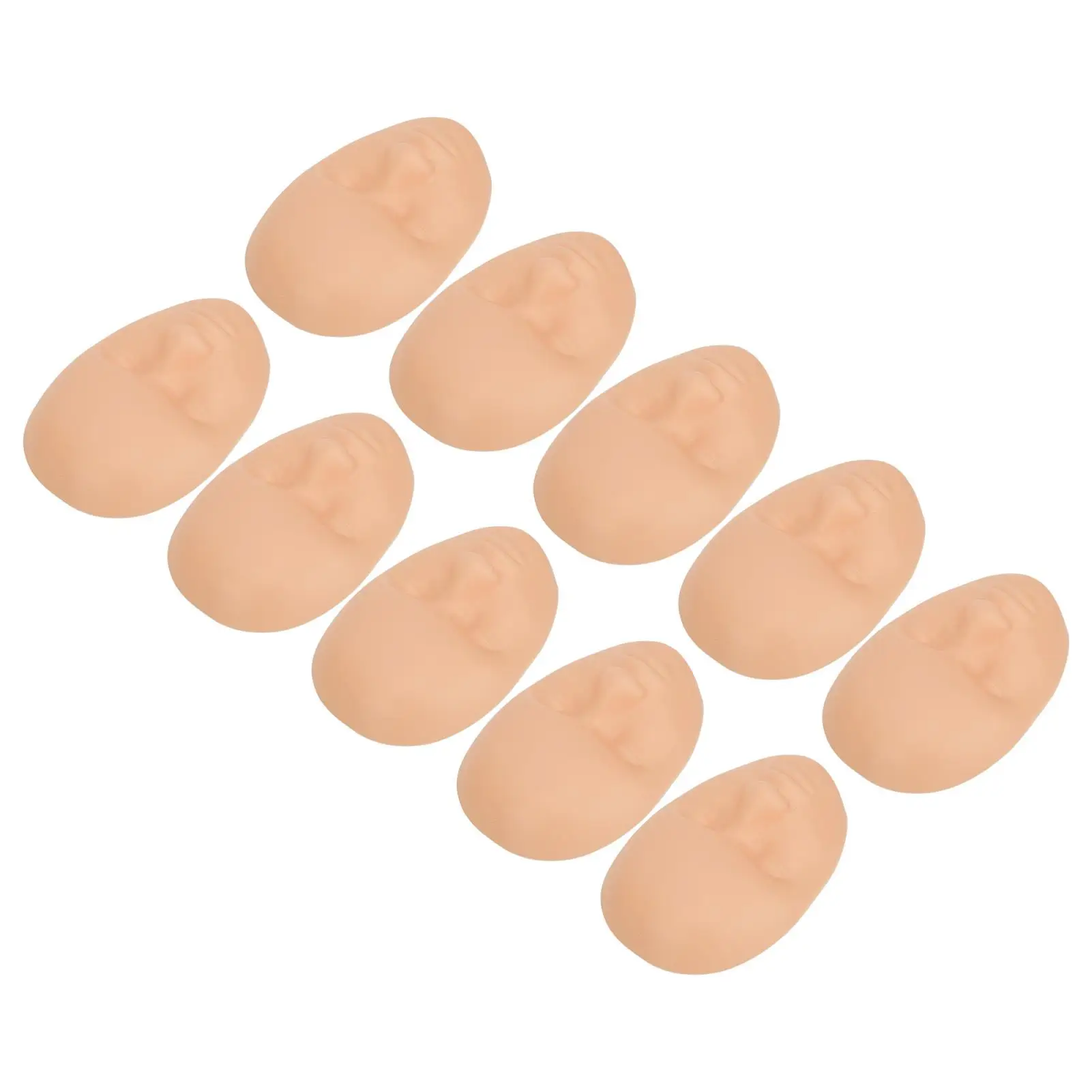 10pcs Soft Silicone Tattoo Practice Skin for Eyebrows, Eyeliner & Lips - Microblading Supply