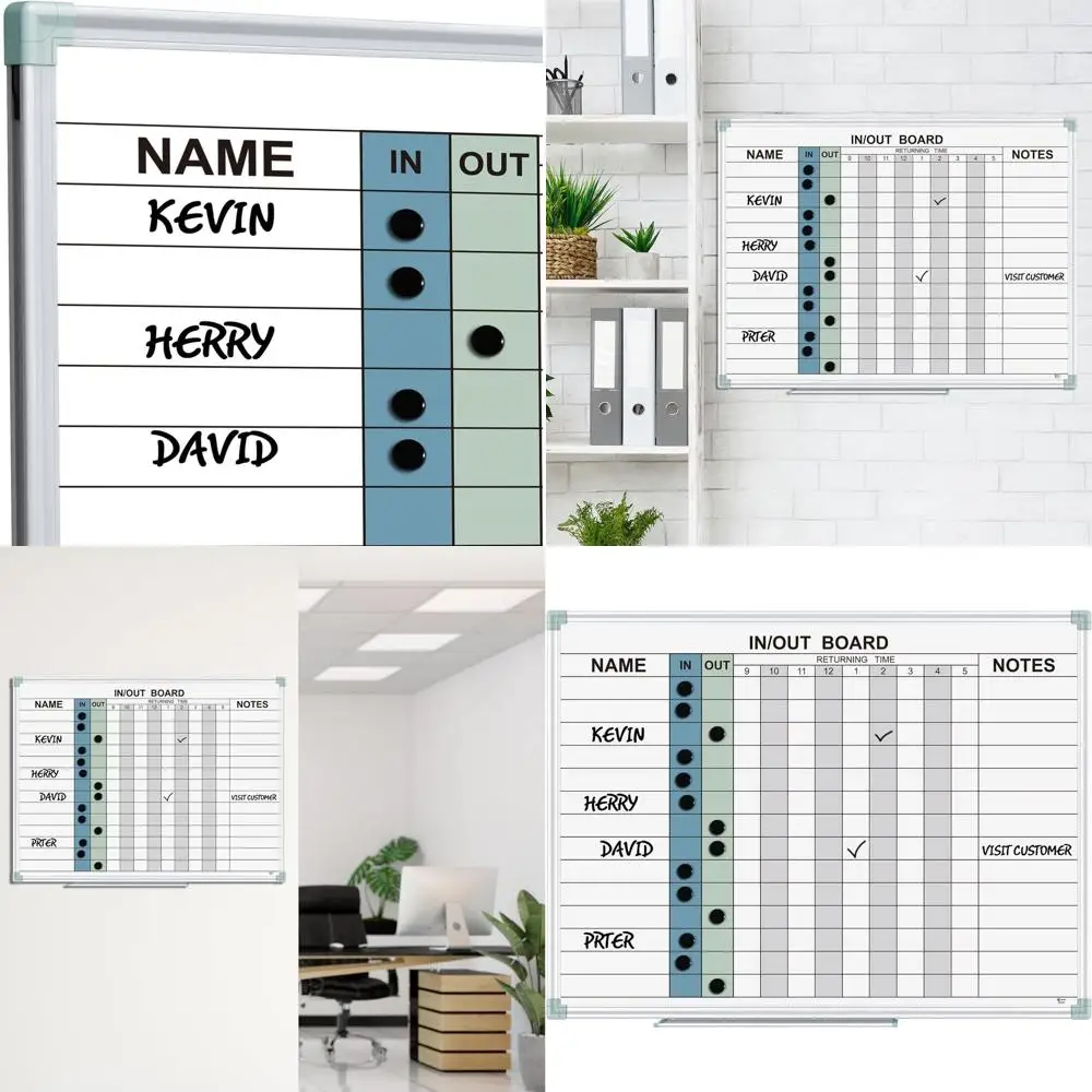 

24 x 18 Wall-Mounted Magnetic Dry Erase Board for Employee Scheduling
