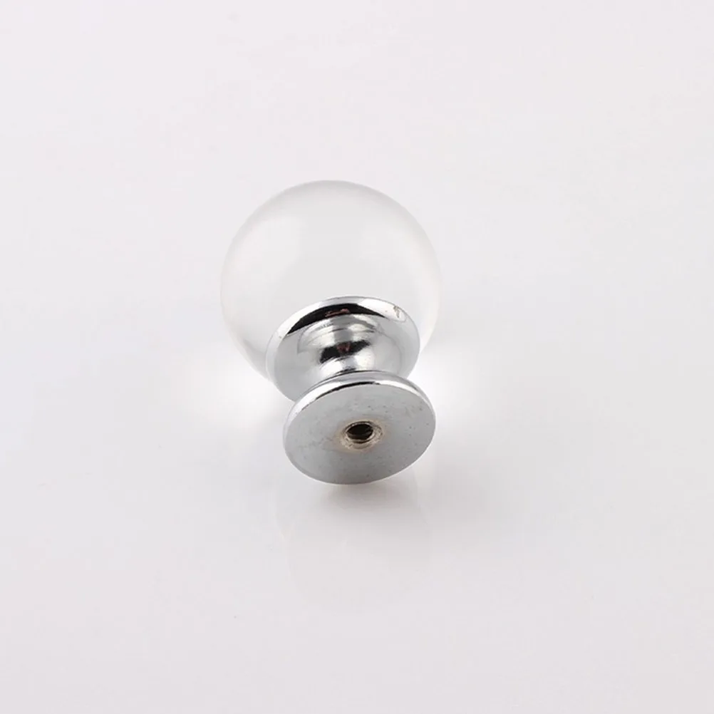 

5 Pcs Door Knob Crystal Light Ball Holds Hands Knobs Cupboard Drawer Cabinet Transparent