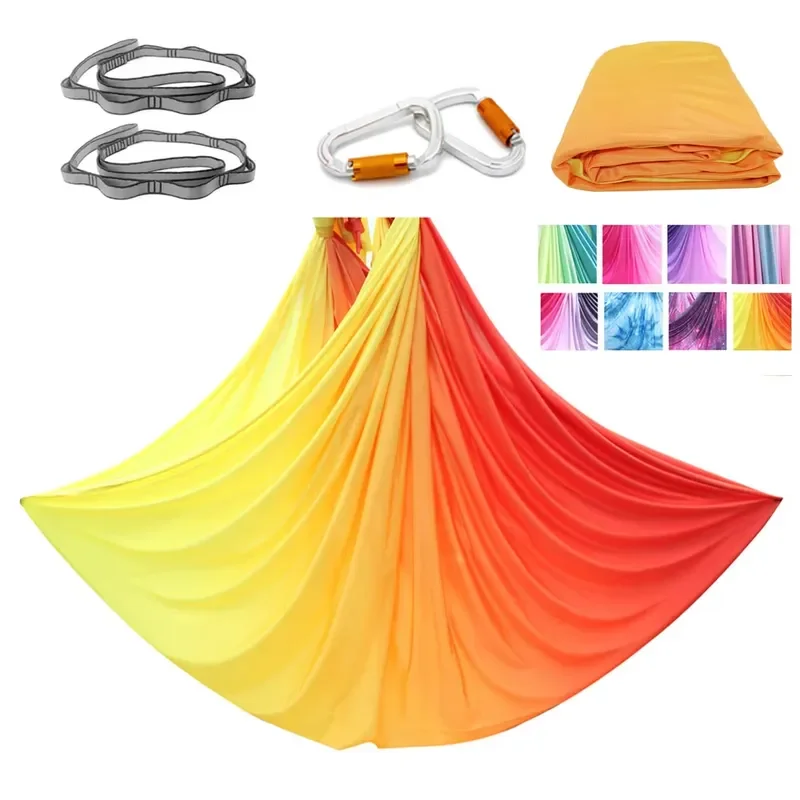 20M Nylon Aerial Yoga Hammock Silk Swing Set for Dance Fitness Exercise Anti Gravity Inversion Sling Home Gym Equipment