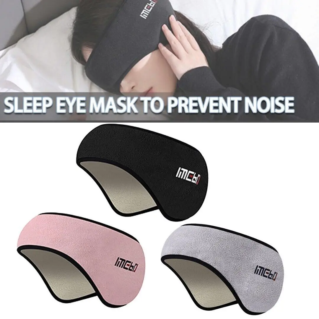 2-in-1 Shading Sleeping Eye Mask Earmuffs Men Women Winter Velvet Warm Sound Insulation Noise Reduction Sleep Protection Mask