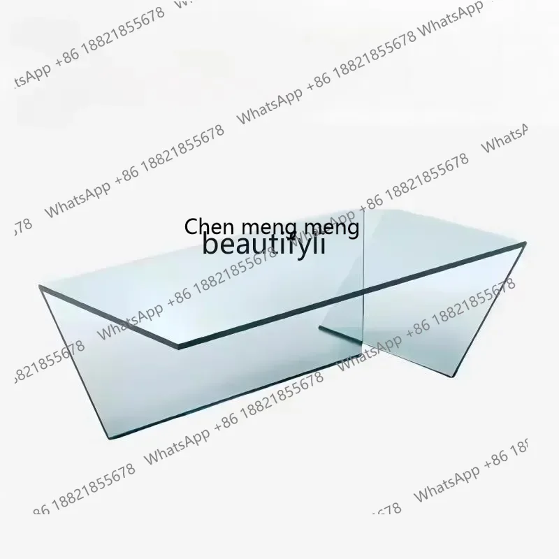 cn8350 LHY A  Nordic tempered glass coffee table designer high-end living room rectangular coffee tableSS 8617