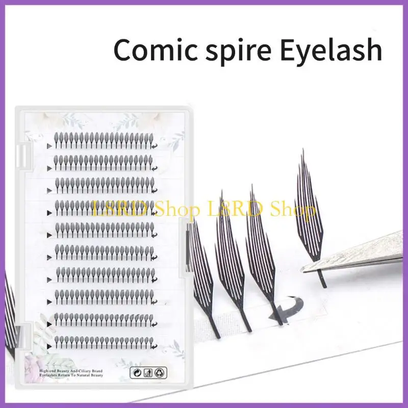 

L8RD Natural Voluminous Anime Tip Eyelashes 10-15mm Long Creative and Comfortable False Lashes for Beginners and Anime