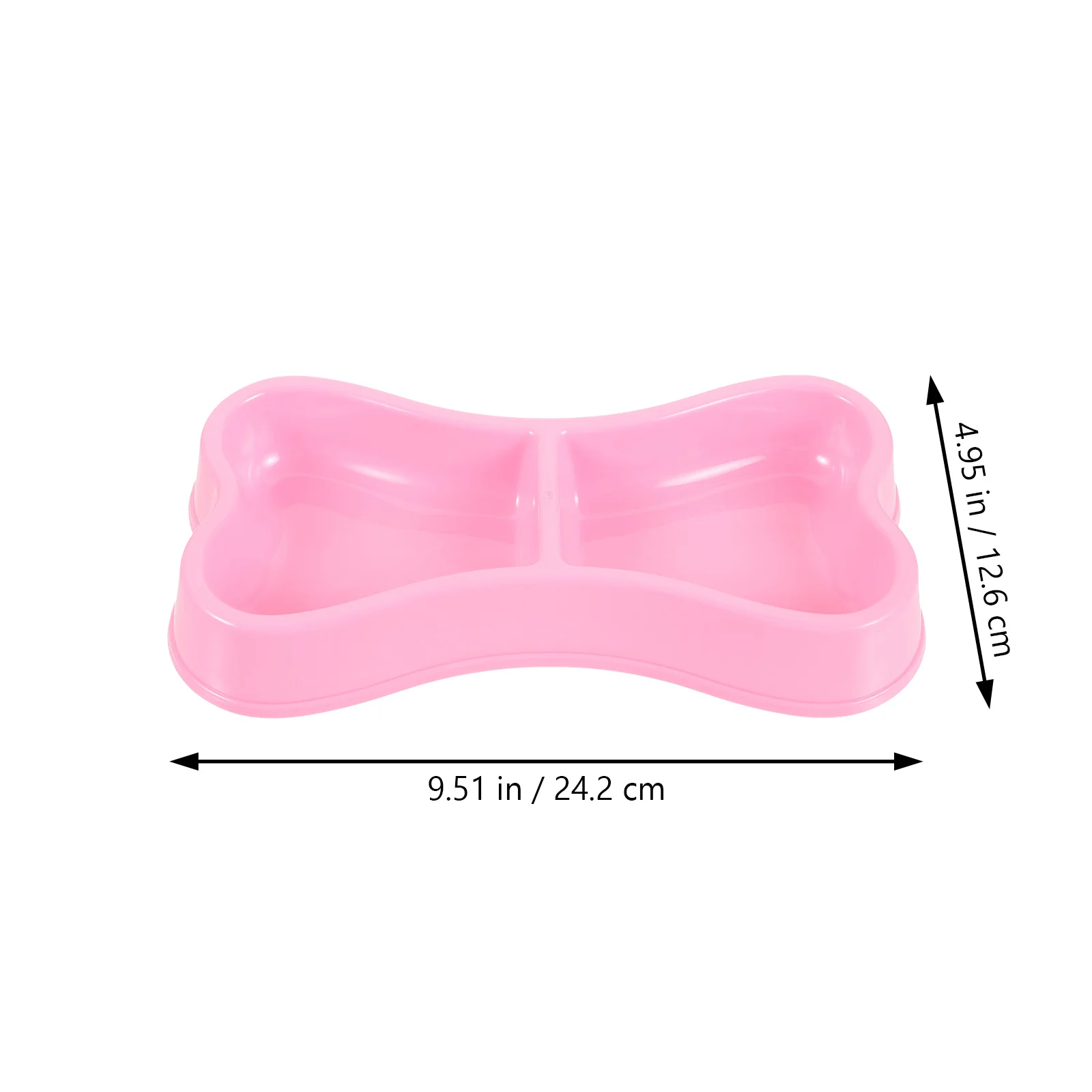 

Bone Shape Pet Feeding Bowl Durable Plastic Double Dish for Food Water Dog Cat Feeder Practical Dog Bowl Puppy Food Holder