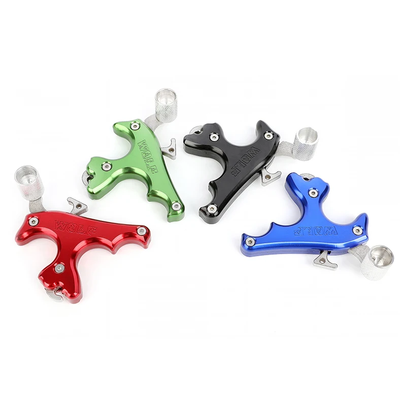 

1PC Archery Bow Release 3 Finger Thumb Trigger Release Aid Aluminum Alloy for Compound Bow Shooting Hunting Training Accessories