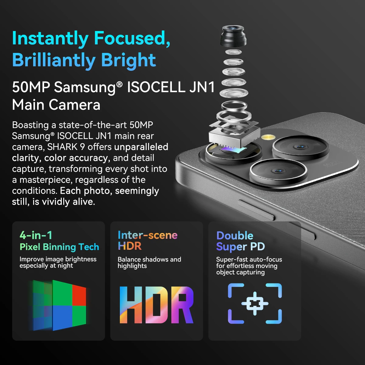 هاتف Blackview SHARK 9 5G الذكي Unisoc T820، 8 جيجابايت + 256 جيجابايت، شاشة 6.67 بوصة HD + 90 هرتز NFC 50 ميجابكسل AI كاميرا رئيسية أندرويد 14 هاتف محمول