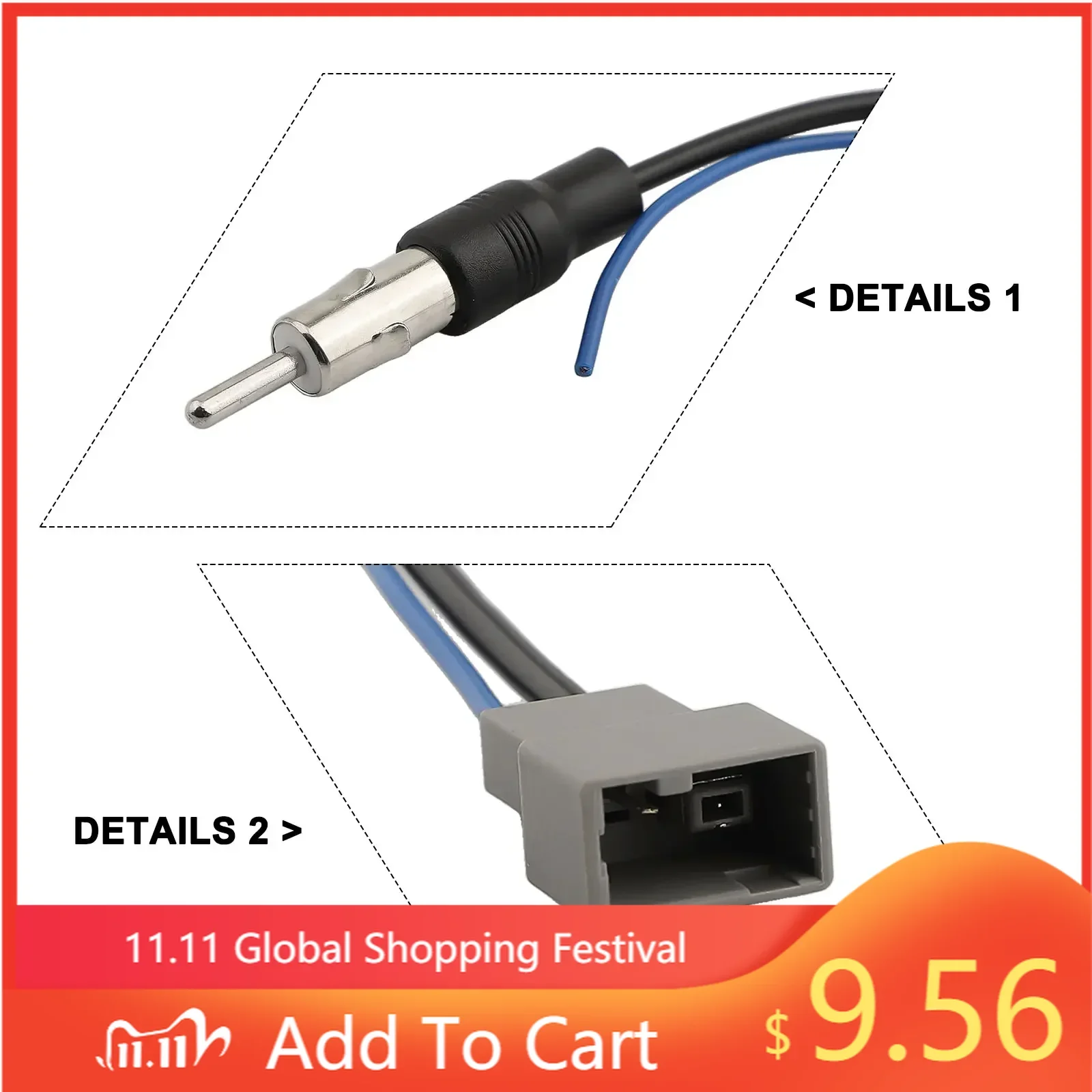 

Car Accessories Adapter Cable Fit For Honda For Mazda Navigation Host Wiring Harness ABS Antenna Cable Adapter