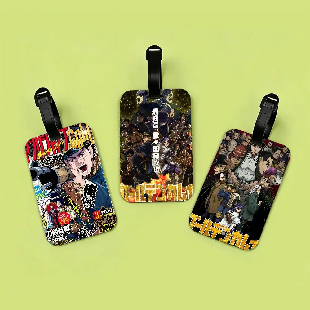 G-Golden K-Kamuy ANIME PVC Anti lost Luggage Identifier Tag Removable Information Card Holder Travel Baggage Tag