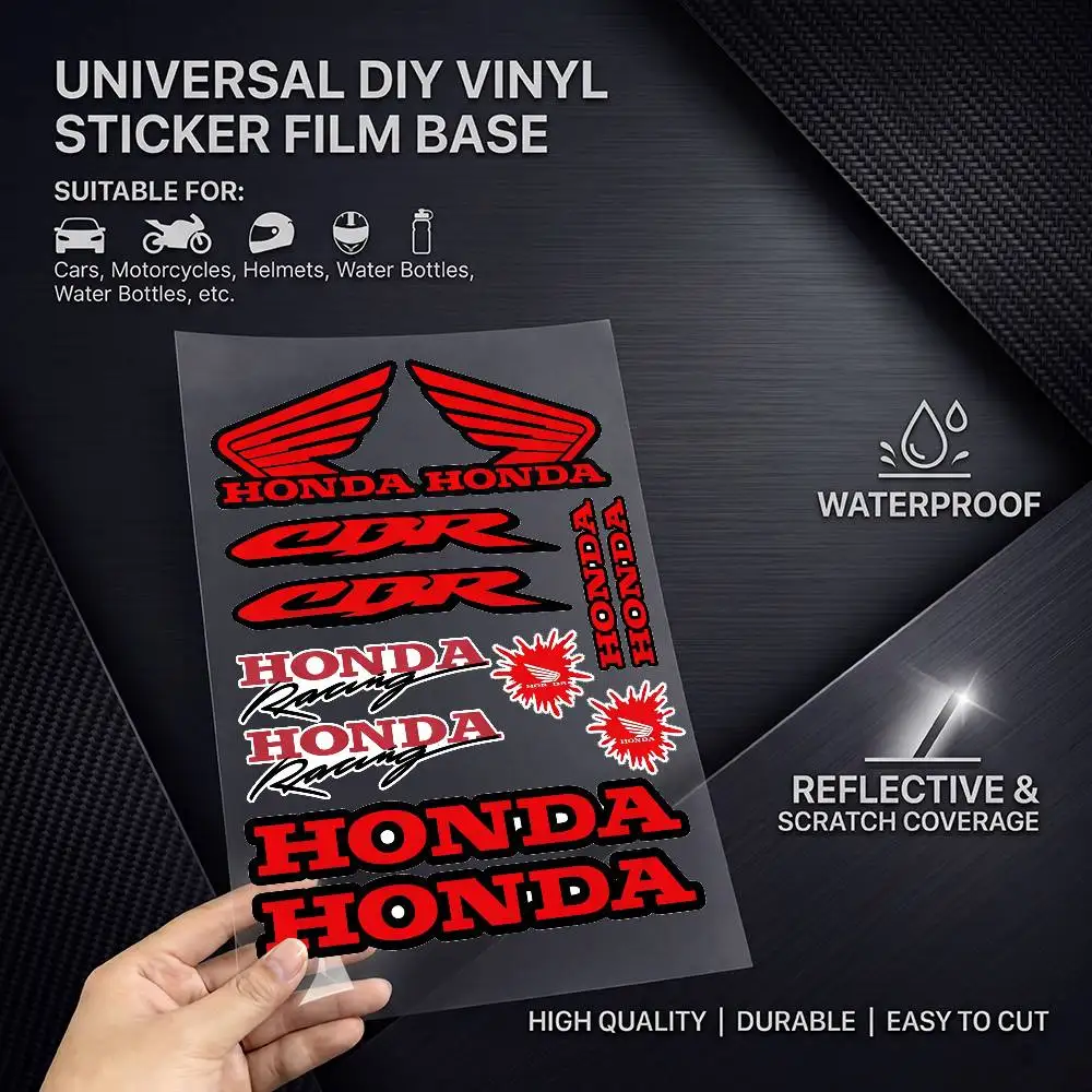 FOR HONDA Durable Waterproof Reflective Decor Sticker Scratch Cover For Motorcycle Car Helmet Fridge Accessories