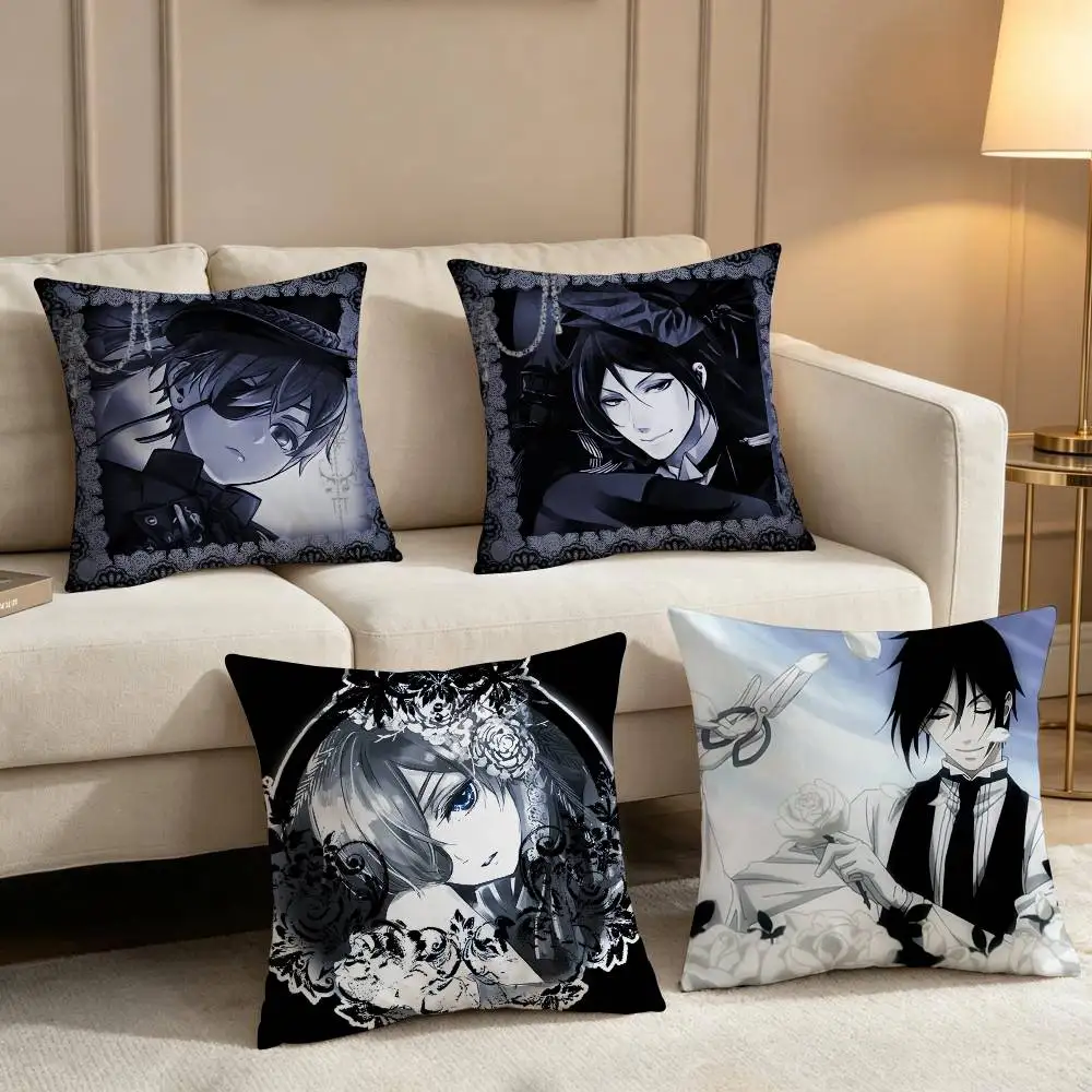Anime Black Butler horror Pillow Case For Home Bedroom Car Office Decoration Living Room Sofa Cushion Cover Suitable