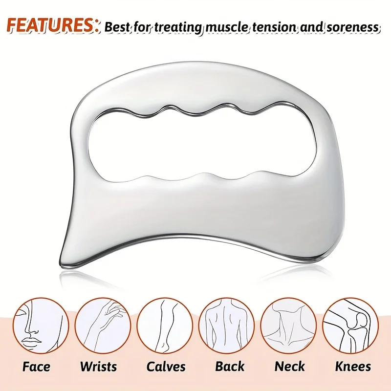 Professionelles TCM-Massagegerät aus Edelstahl 304, Tiefengewebe-Schaber zur Muskelentspannung, Tragbares Ganzkörper-Akupressurgerät