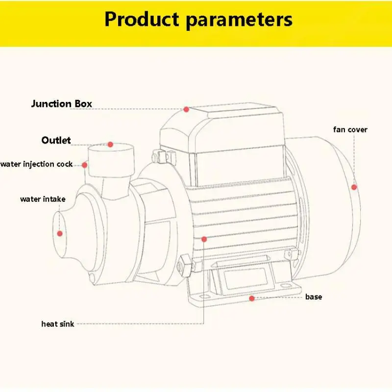 Small Self-Priming Pump High Head Water Well Water Delivery Equipment