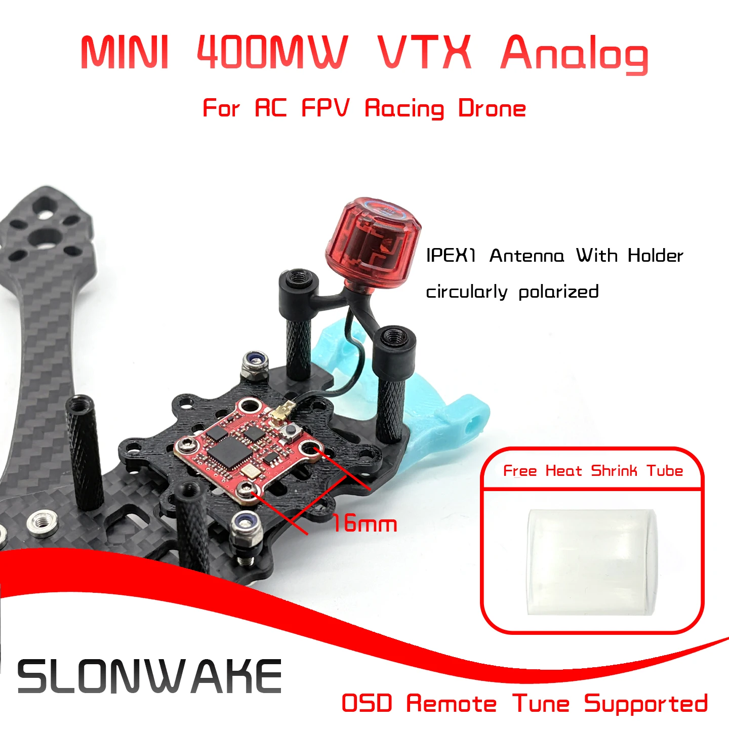Drone Racing Receiver - SLONWAKE 5.8G modülü 400mW VTX Verici