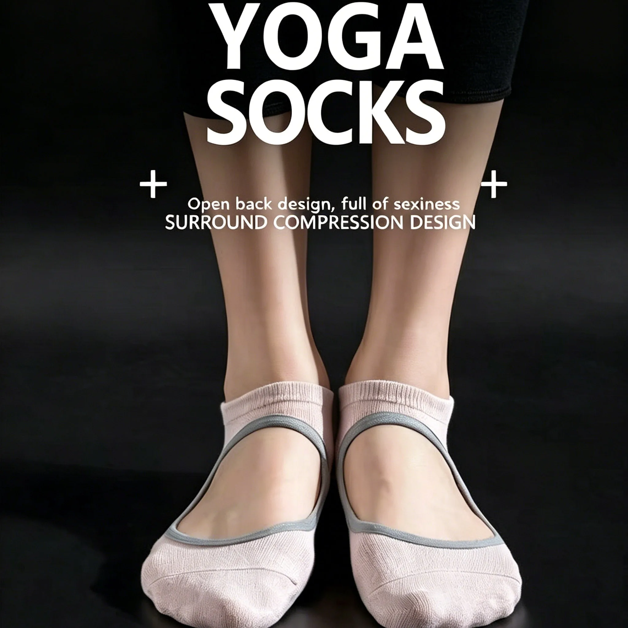 Non-slip Yoga Socks for Women Men, Anti-skid Bottom Indoor Fitness Sports Socks, Soft Breathable Dance Practice Socks, Non Slip image 6
