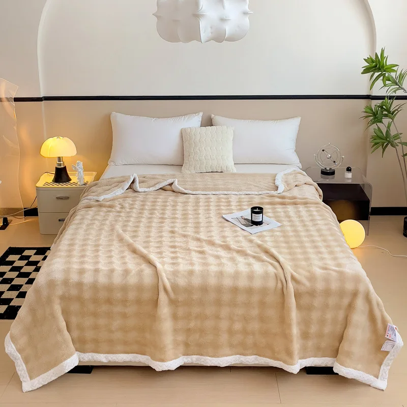 

New Imitation Rabbit Velvet Autumn Warm Blanket Soft Fluffy Coral Fleece Sofa Blanket Warmth Throw Blankets for Lap Bed Sheets