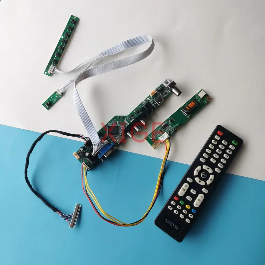 

Screen Drive Controller Board Fit N150X6 N150X3 TX38D81VC1CA N150X2 USB+AV+VGA+HDMI 1024x768 1-CCFL 1024*768 30 Pin LVDS Kit DIY