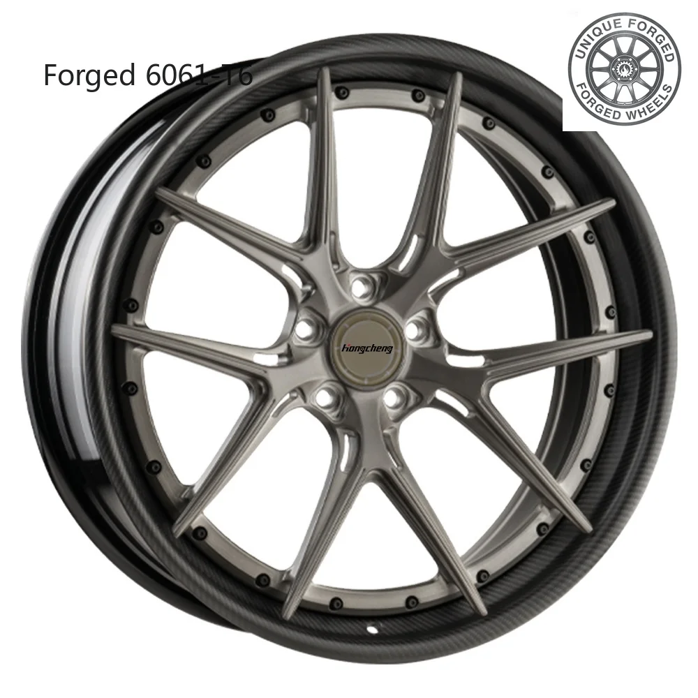 

New model of 26Two Piece Carbon Fiber Deep Concave Rims 5 Hole Alloy Spoke Wheels 18 19 20 21 22 24 26 Inch Forged Wheels for M
