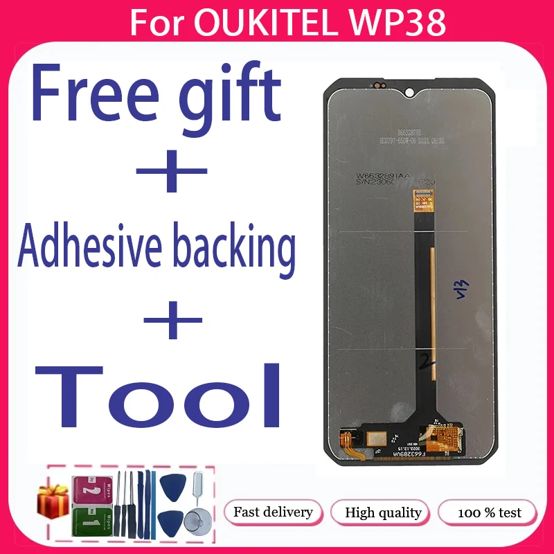 

For OUKITEL WP38+ LCD Display + Touch Screen+Free adhesive backing+Tool