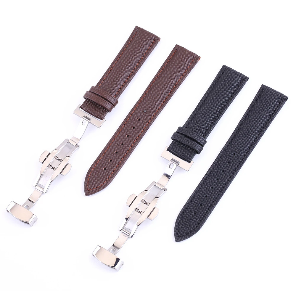 Ремешок из телячьей кожи для наручных часов, универсальный браслет с застежкой-бабочкой, 12 мм 14 мм 16 мм 18 мм 20 мм 22 мм 24 мм
