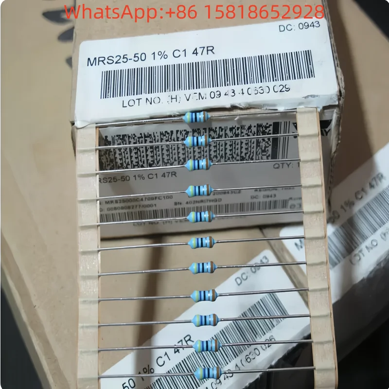 10pcs VISHAY-BC 47R Resistor MRS25 MBB0207 1% Copper Lead Metal Film Made in Czech Republic