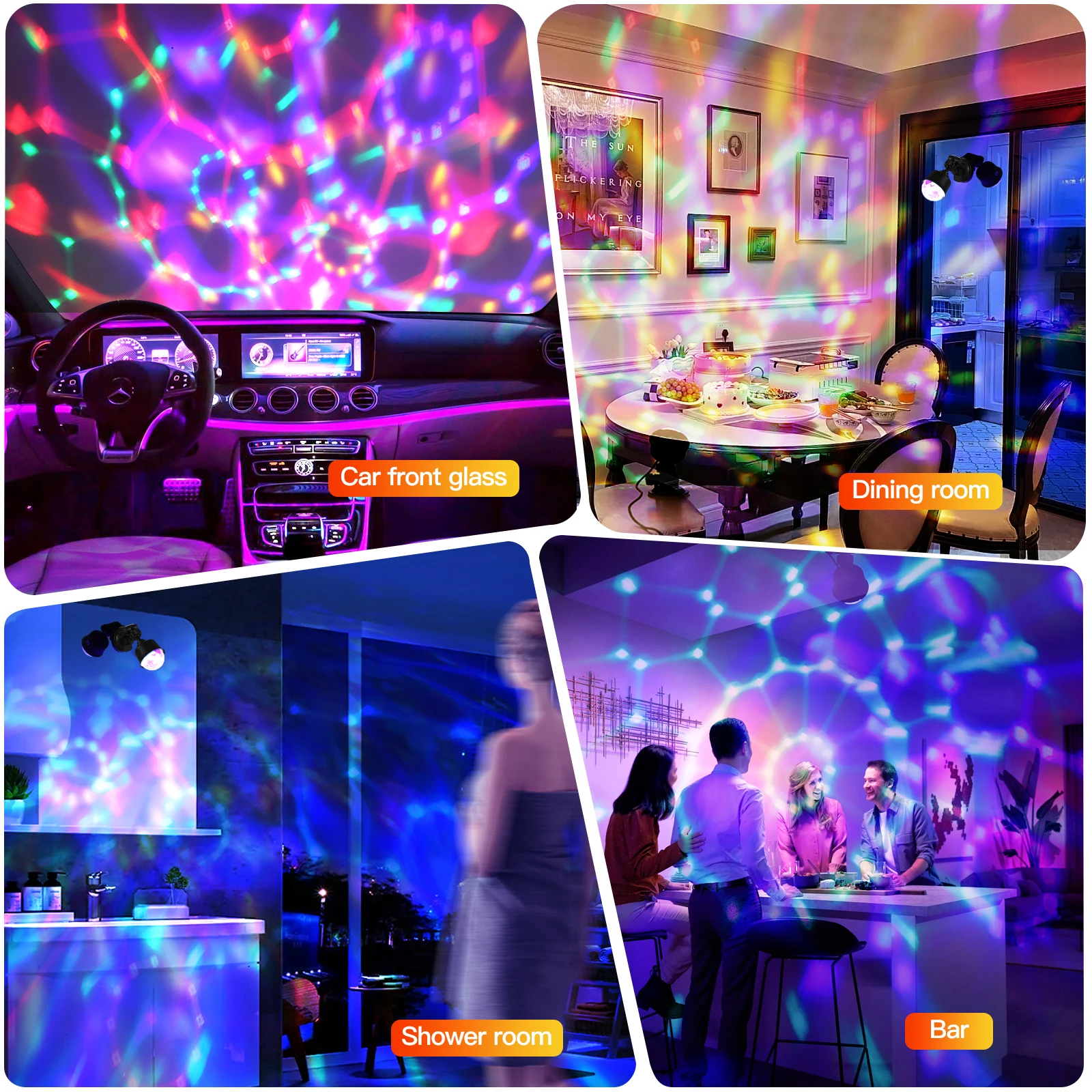 RGB LED Bühne Disco Licht Rotierenden DJ Ball Strobe Sound Control Magic Dance Auto Weihnachten Geschenk Party Club Laser Show Lampe Party