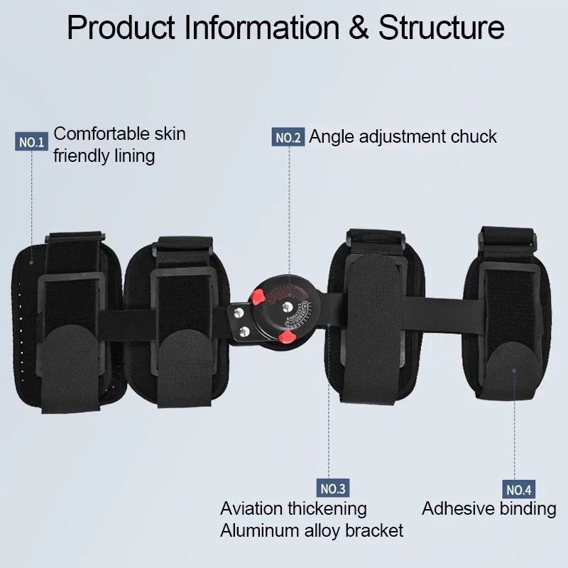 Hinged Knee Brace Immobilizer Orthosis Stabilizer-for ACL MCL PCL Injury, Medical Orthopedic Support Stabilizer After Surgery