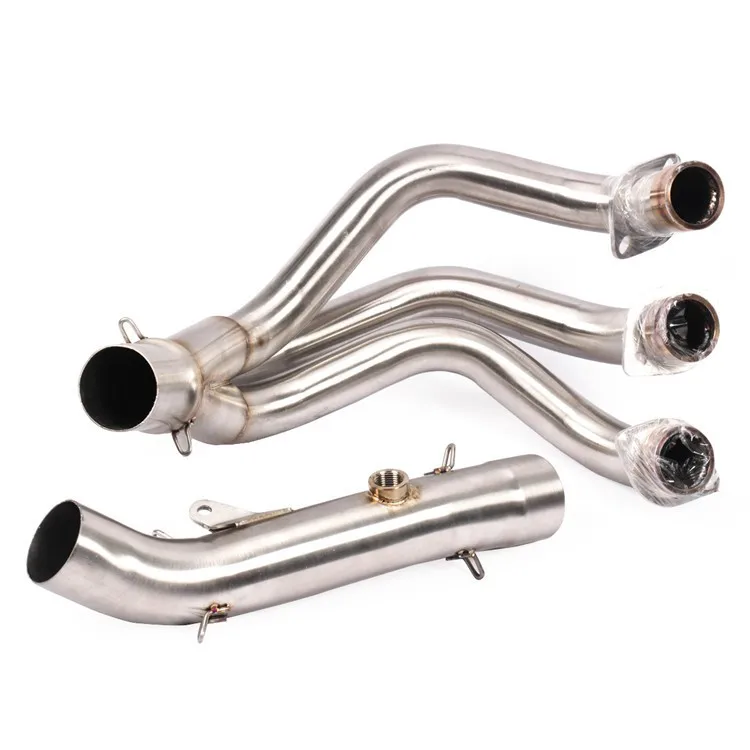 Full Exhaust System Header Link Pipe Muffler Tips For Yamaha FZ09 MT-09 2014-23 Exhausts Pipes