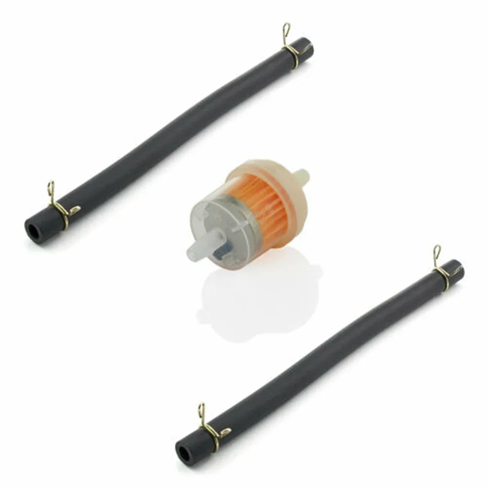 Fuel Filter Set For Lawn Mower And For ATV High Compatibility With Two Hoses And Secure Clamps For Installation