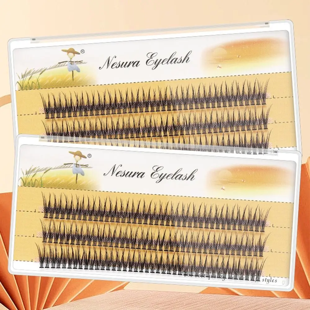 เครื่องมือแต่งหน้า Eye Swallow Tail ขนตาธรรมชาติ C Curl Clusters Lashes Mink Soft False Lashes Eye Extension