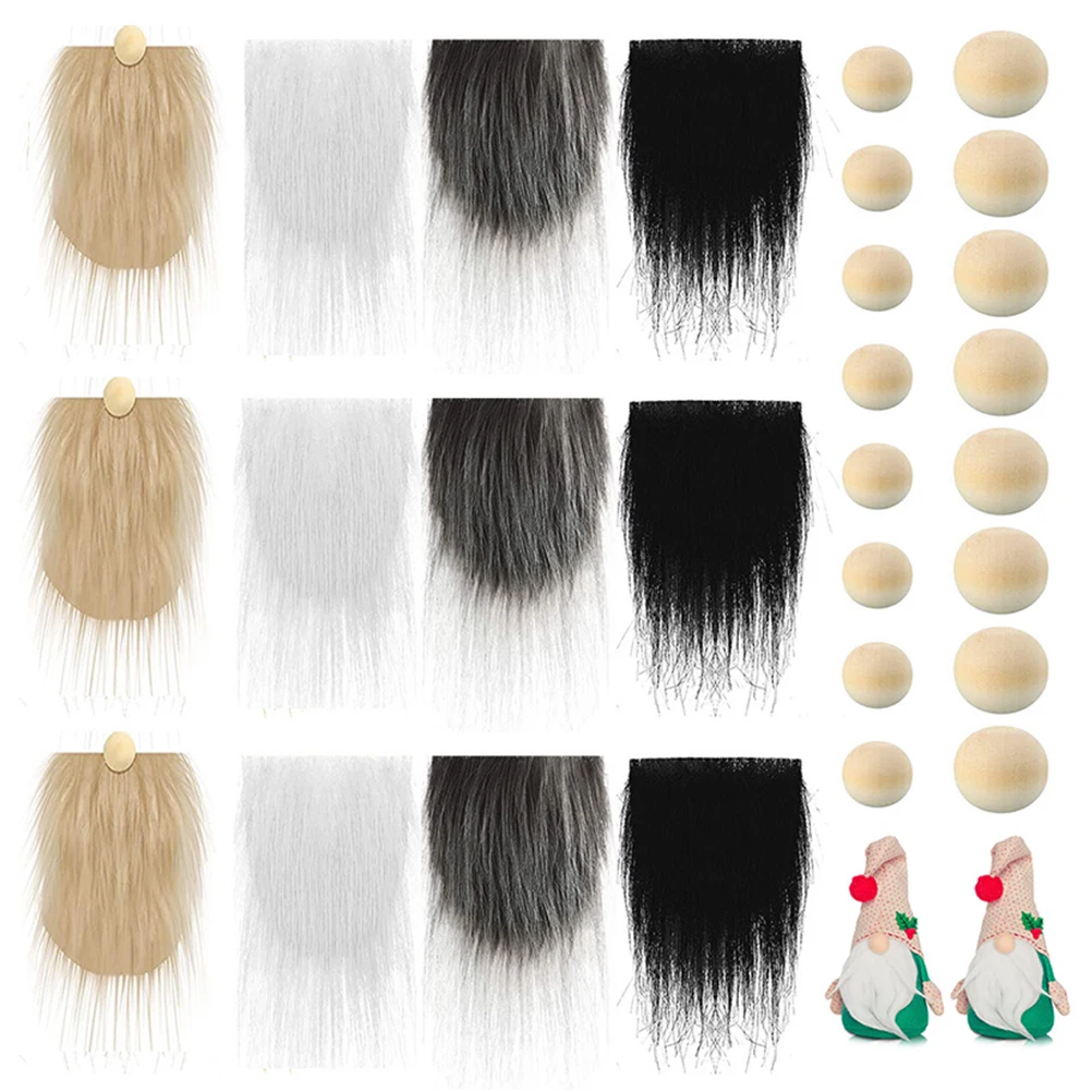 

1 Set Pre-Cut Gnome Faux Dwarf Costume Wood Beads Diy Craft Gnomes Making Accessories Decor For Party Cosplay Handmade Gnome