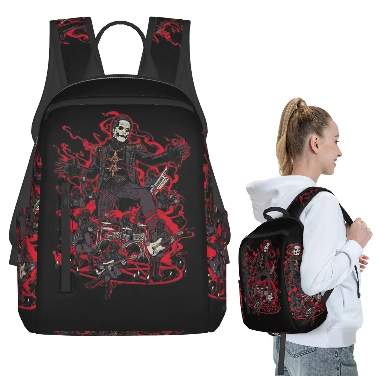 

Tobias Forge Ghost Backpack Student BookBag Children School Bag Computer Shoulder Bags Boys Girls