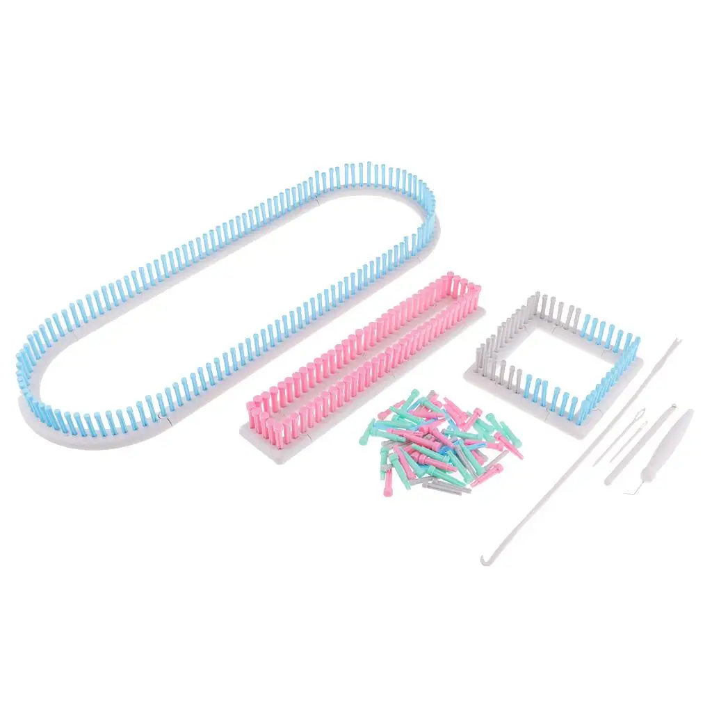 Knitting Loom Set Long Knitting Board Weave Yarn Kit DIY Tool for Hat/Scarf/Shawl/Sweater/Sock/ Knitter