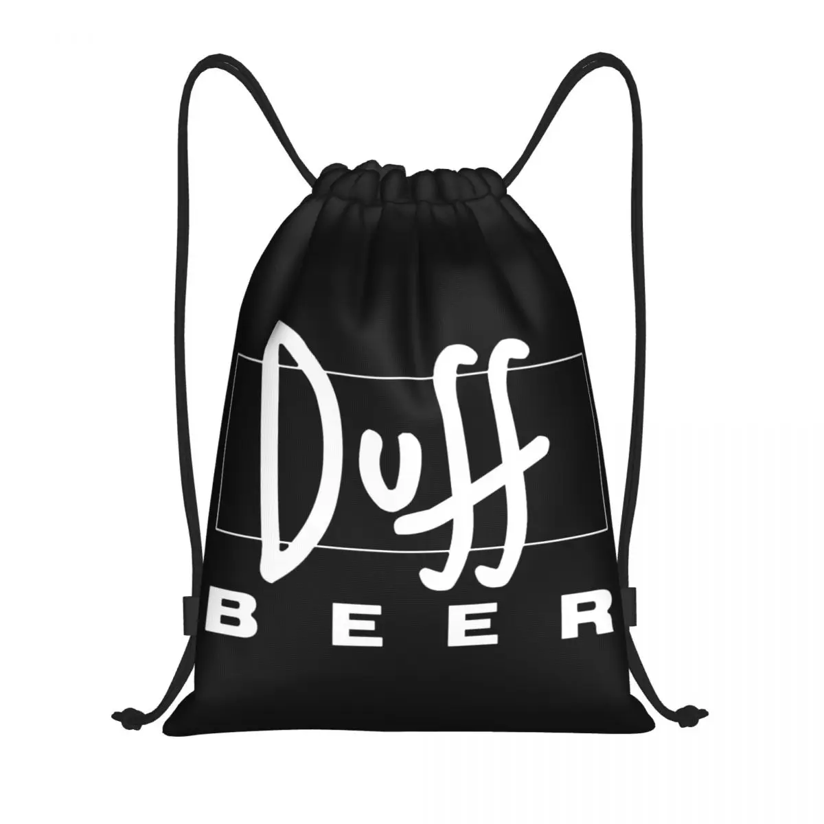 Duff Beer Drawstring Bag Women Men Foldable Gym Sports Sackpack Shopping Backpacks