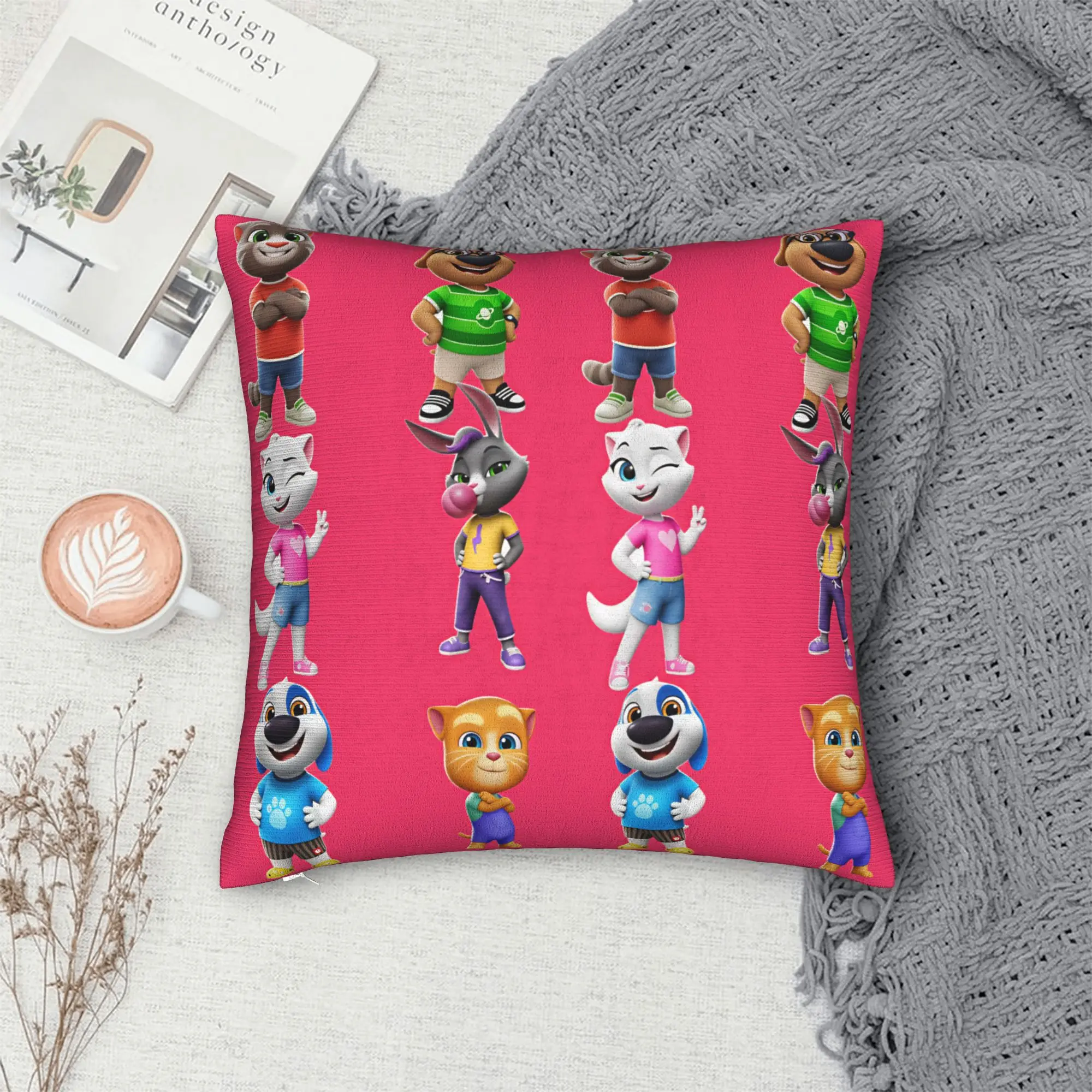 Pillow Case Game T-Talking T-Tom And F-Friends Comfy  Pillow Cover For Wedding Party Home Decor Novelty Pillowcases