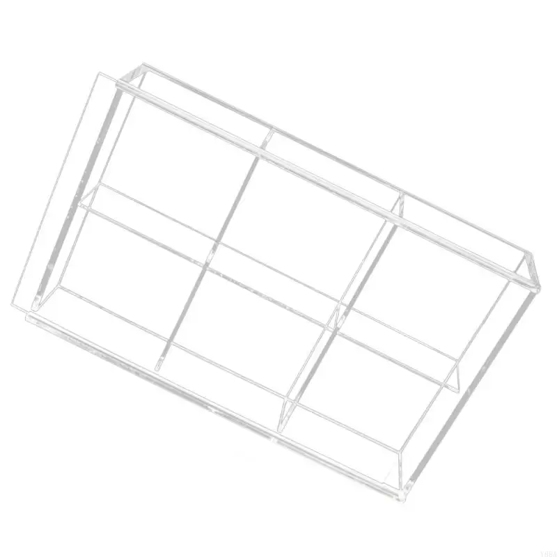 Y88A Badge Case Transparent Acrylic Display Box for Office Desk Or Home Use