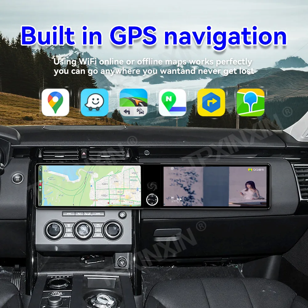 Car Android Multimedia Player For Land Rover Range Discovery 5 2017-2019 Dual Screen Stereo GPS Auto Radio 24.6