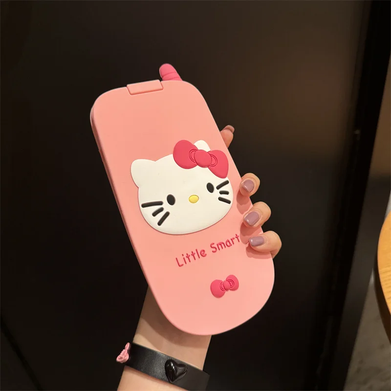 Sanrio Hello Kitty Cartoon 3D Big Brother Flip Phone Case For Apple iPhone 15 14 13 Pro Max 1112 13 Plus Anti Fall Silicone Case